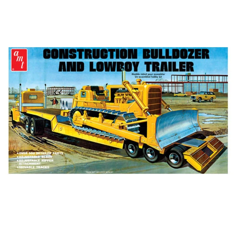 AMT Ertl Lowboy Trailer & Bulldozer Combo 1:25