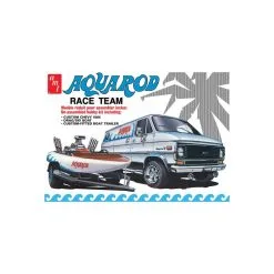 AMT Ertl Kunststof Model AQUAROD Race Team Van + Boot 1:25