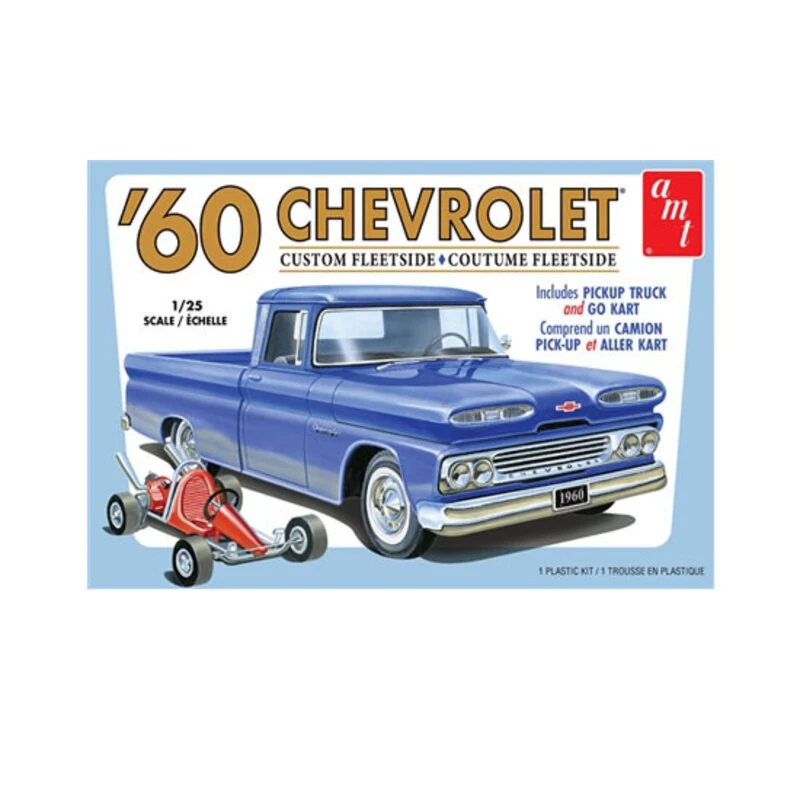 AMT Ertl 1960 Chevy Custom Fleetside Pickup Met Go Kart - Afbeelding 2