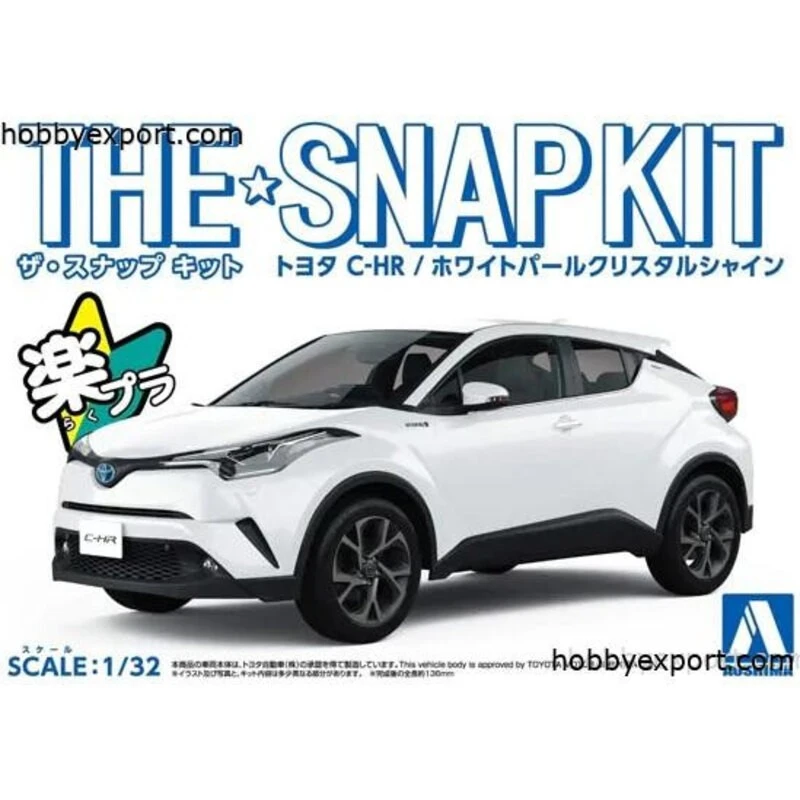 Aoshima TOYOTA C HR WIT PEARL CRYSTAL GLANS SNAP KIT