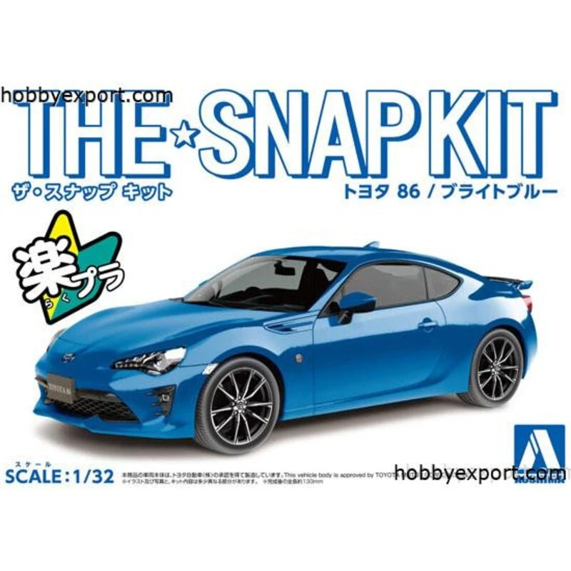 Aoshima TOYOTA 86 HELDERBLAUW SNAP KIT