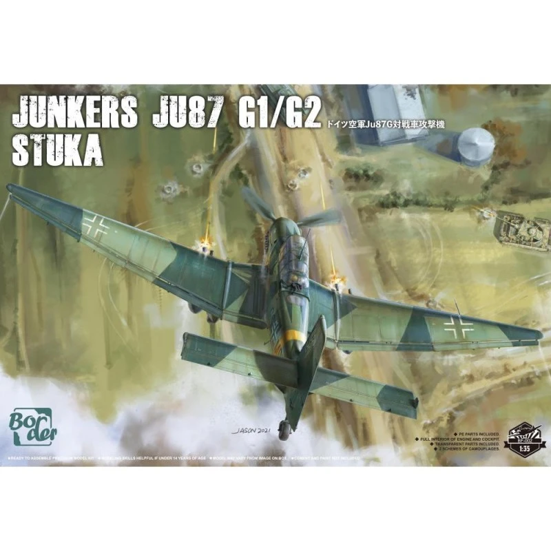 Border Models BORDER MODEL: 1/35; JU-87G STUKA (with Resin Pilot In Limited Edition)