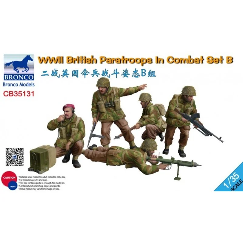 Bronco Models WWII British Paratroops In Combat Serie B