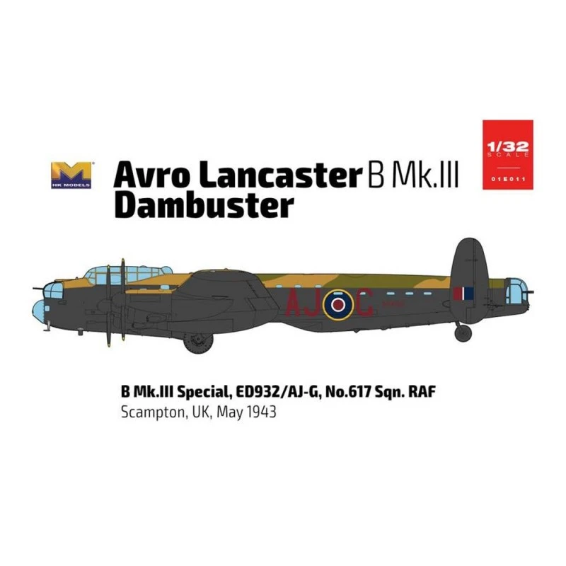 Hong Kong Models HONG KONG MODEL: 1/32; Lancaster B Mk III. Dambuster - Afbeelding 2